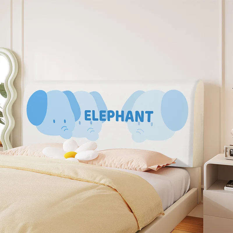 Cartoon Headboard Cover All-inclusive Bed Head Cover Elastic Bedspreads Fully Enclosed Bed Head Back Protector Cute Dust