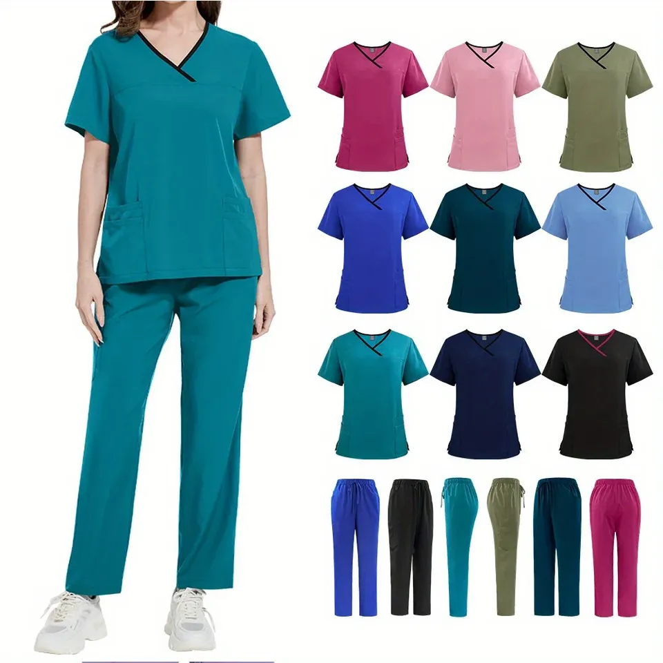 Dental Anesthesia Brush Hand Clothes High Elastic Comfortable Technician Uniform, Nursing Clothes Surgical Workwear for Women