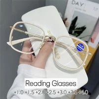 Ladies Square Reading Glasses Fashion Trend Presbyopia Glasses for Women Men Optical Prescription Farsight Eyeglasses 0 To +4.0 1