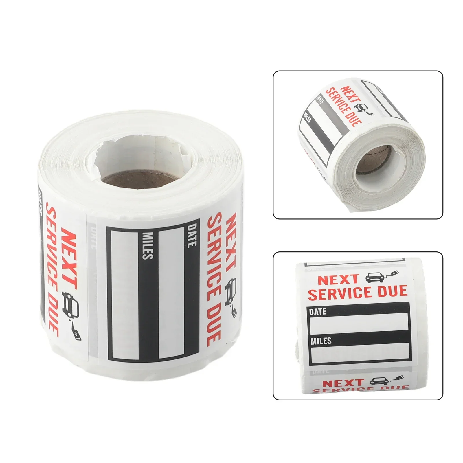 Oil Change Sticker Tools 2*2inch 300pcs/Roll Clear Lite Sticker Oil Change Service Reminder Replacement Static Cling