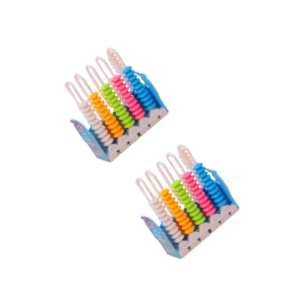 2Pcs 어린이를위한 밝은 대화 형 주판 숫자 계산 연습 조기 수학 기술 학습 선물  소년을위한 교육 선물