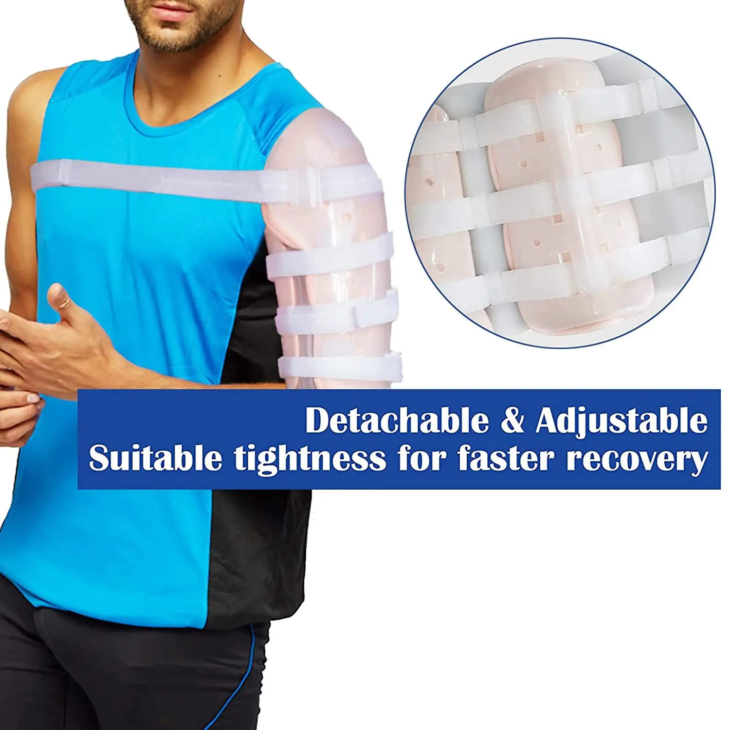 GHORTHOUD Humeral Fracture Brace Humerus Splint Arm Orthosis Shoulder Support for Broken Upper Arm Shoulder Bicep Adjustable 4