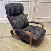 Floor Swivel Recliner Chair 360 Degree Rotation Living Room Furniture Modern Japanese Design Leather ArmChair Chaise Lounge