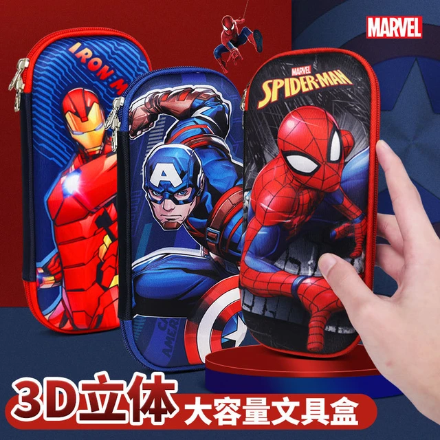 Handcrafted Spiderman Superhero Zipper Pencil Case/travel Bag/ Pouch/ Gadget  Bag 