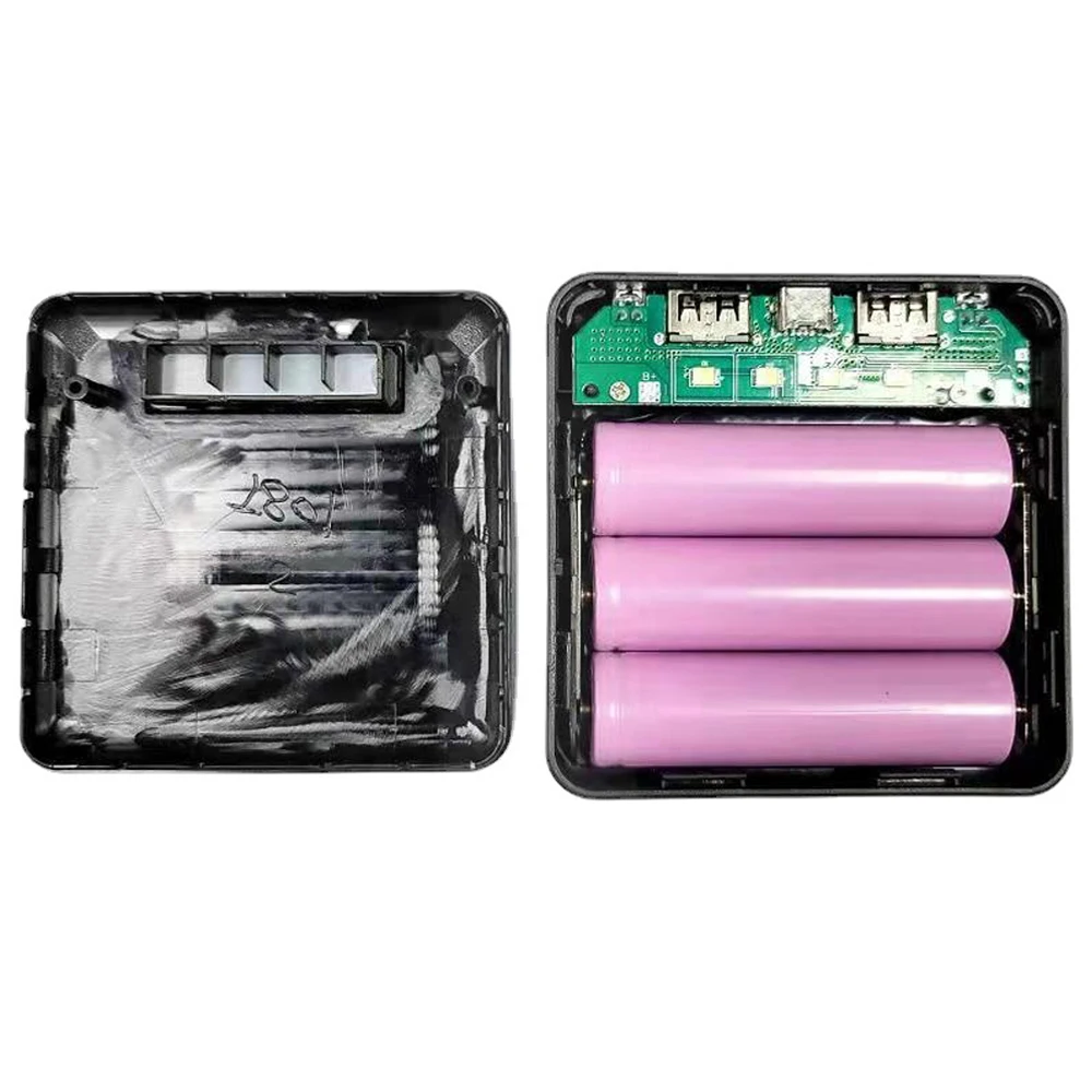 Portable 18650 Power Bank with LED Flashlight