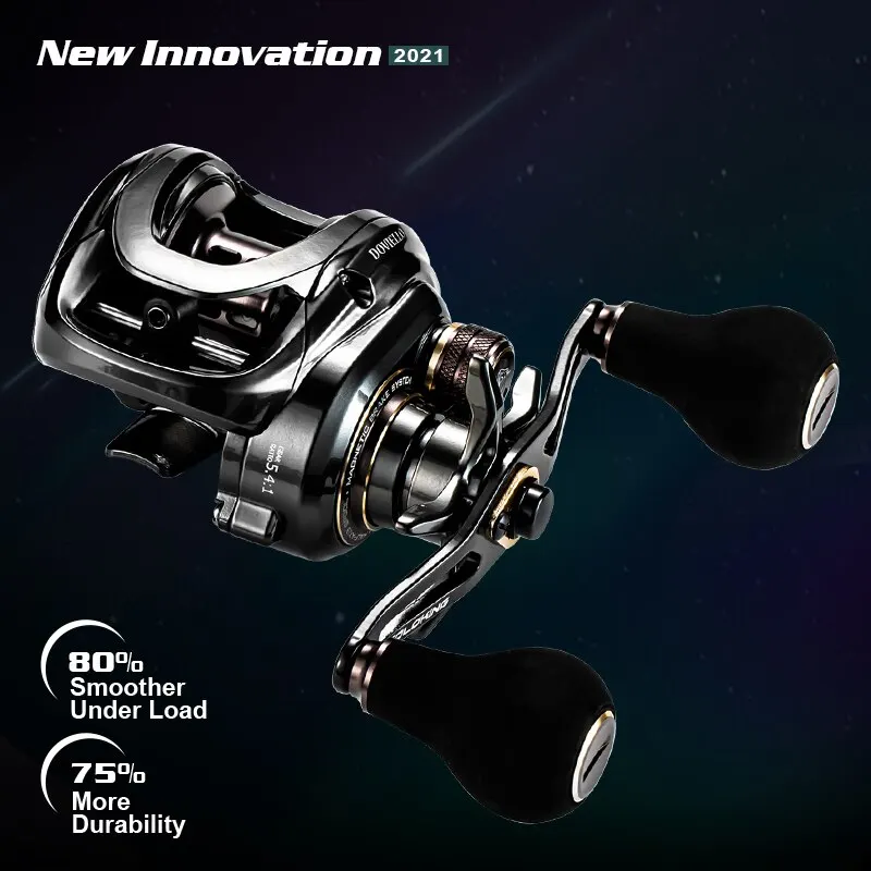 SOLOKING HIAW200 Baitcasting Reel Betriel 9.5KG Max Drag 12 Bearing 5.4/7.2 Gear Ratio Fishing Reel Baitcaster Reels 6