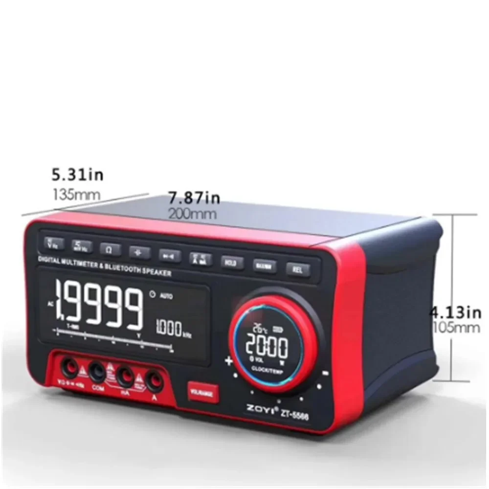 ZOYI ZT-5566 Desktop Voice Multimeter Professional Digital Bluetooth 19999 Counts True RMS Auto Range DC/AC Meter