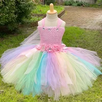 Robe Tutu à paillettes violettes pour filles, tenue Tutu féerique de fleurs avec aile de papillon et nœud de cheveux, Costumes de fête Cosplay pour enfants 4