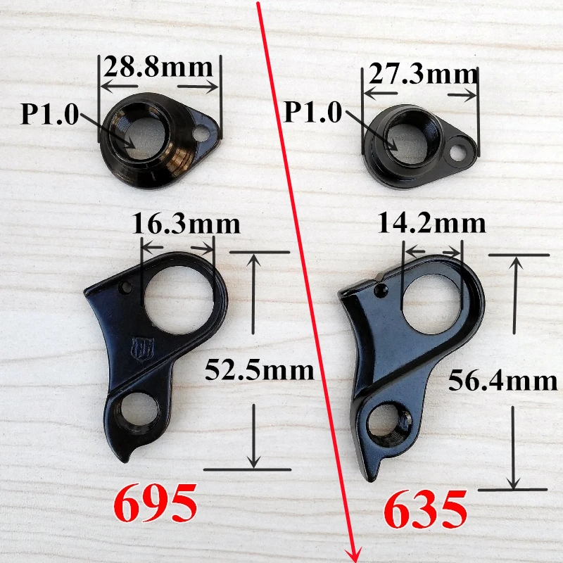 1 Stück Fahrrad-Schaltauge für Würfel # 10240 8652 Axial Ws Gtc Sl Disc Agree Hybrid Elite Attain Stereo Cross Race Gear Dropout – Detail 1