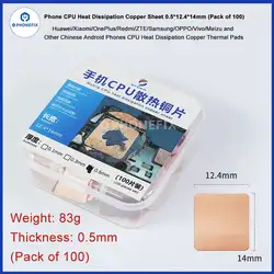100pcs DIY Copper Shim Heatsink Thermal Pads for Enhanced Cooling Performance (0.5MM)