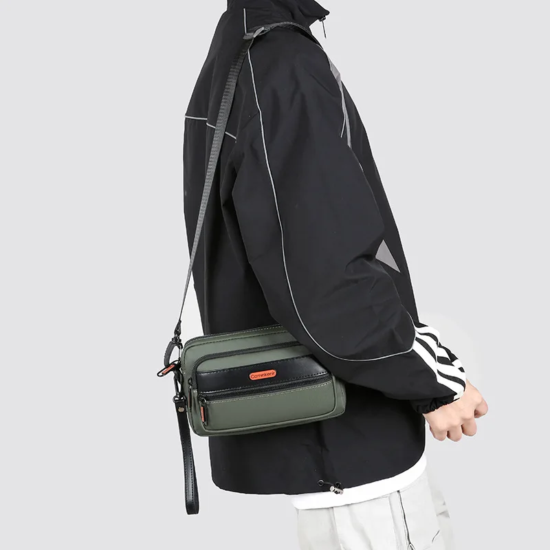 Men's Waterproof Crossbody Bag Casual Commuter Messenger Bag for Outdoor Travel Business Daily Use