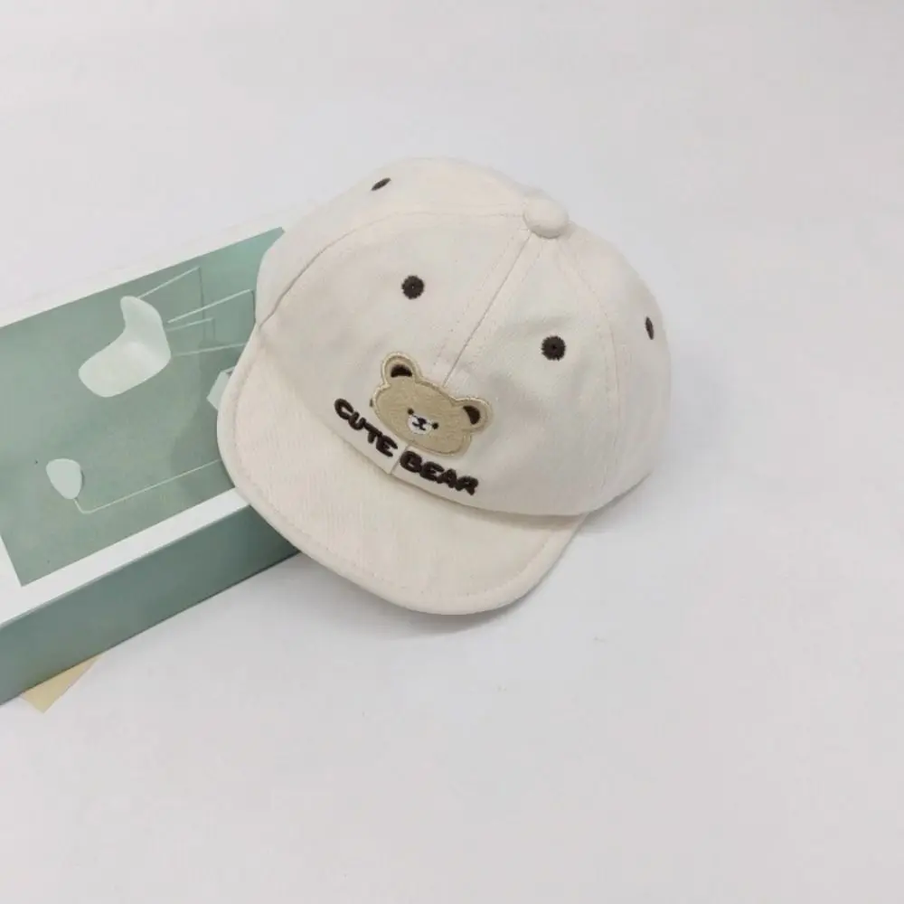 Casual Cartoon Bear Baby Baseball Hat Adjustable Soft-brim Toddler Peaked Cap Breathable Comfortable Children Sports Hats Travel