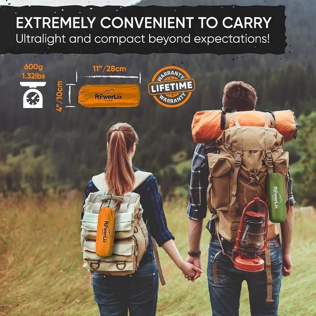 Ultralight Inflatable Sleeping Pad - Air Mattress for Camping, Backpacking, Hiking with Bag, Repair Kit. Air Mattress - Image 3