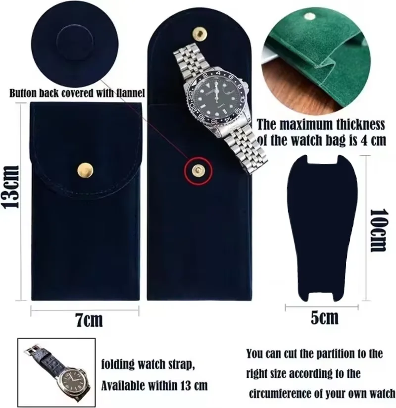 Travel Watch Organizer | Premium Embers Travel Watch Bag in Blue, Green, Gray, and Blac... - SKU TWB01558 - UGI Packaging