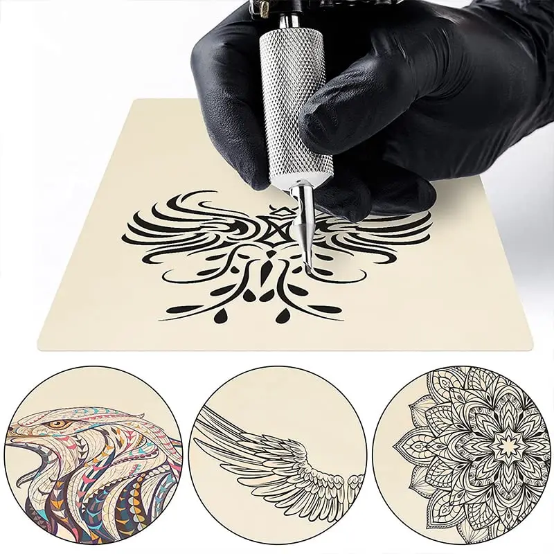 Tattoo Practice Skin Blank Tattoo Practice Skin-Autdor 5Pcs Double Sides Fake Skin Tattooing and Microblading Eyebrow Beginners 15X20cm