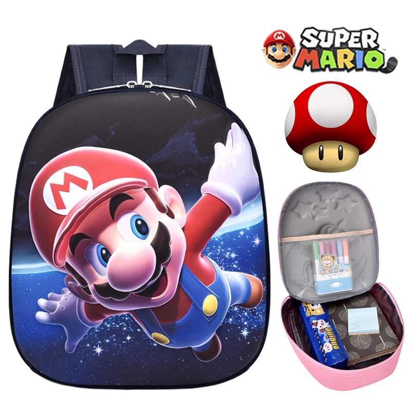Super Mario Bros Zaini Anime 3D Mario Zaini Per Bambini Forniture Per L'Asilo Borsa A Tracolla Per Bambini Di Grande Capacità Regali