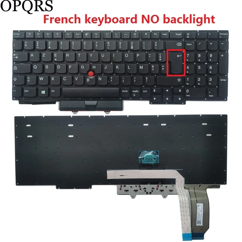 para Lenovo Thinkpad E15 Gen tipo 20t8 20t9 20td 20te Eua Latin la Espanhol sp Francês fr Azerty Teclado do Portátil Novo - Imagem 6