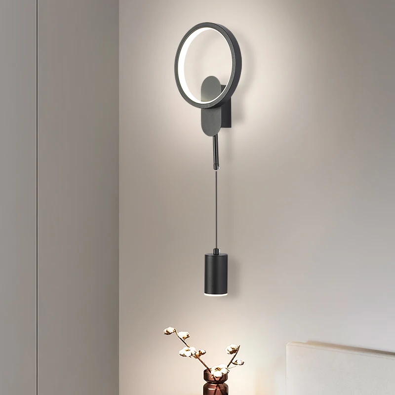 Modern LED Wall Lamp Nordic Gold Wall Light 24W Bedside Indoor Lighting Home Decor Light Luxury Living Room Bedroom Kitchen