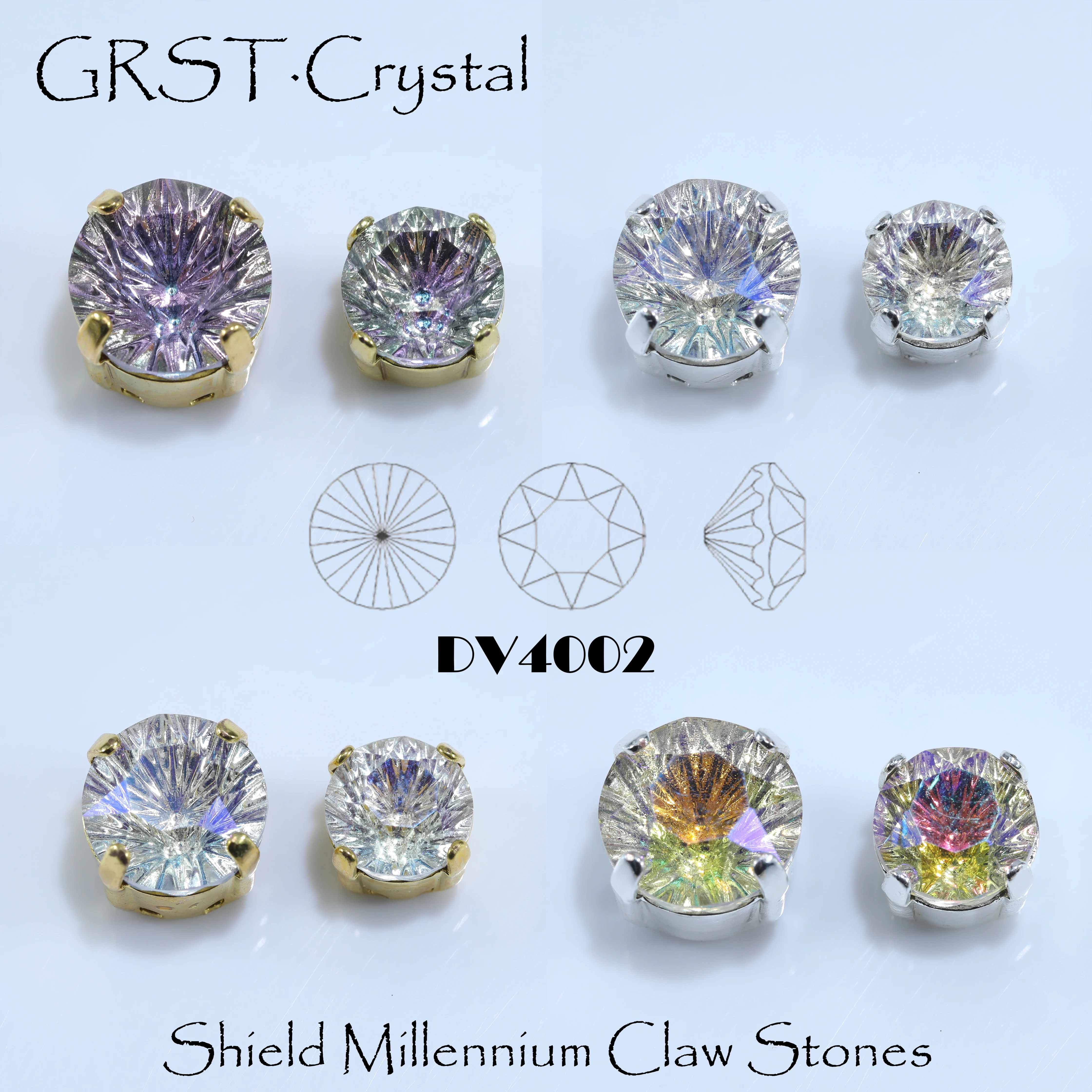 Schneider Cut Millennium Cut Claw Strasssteine K9 Kristall zum Aufnähen für Hochzeitskleider, Latein-Tanzkostüme, Schuhe, DIY-Schmuck