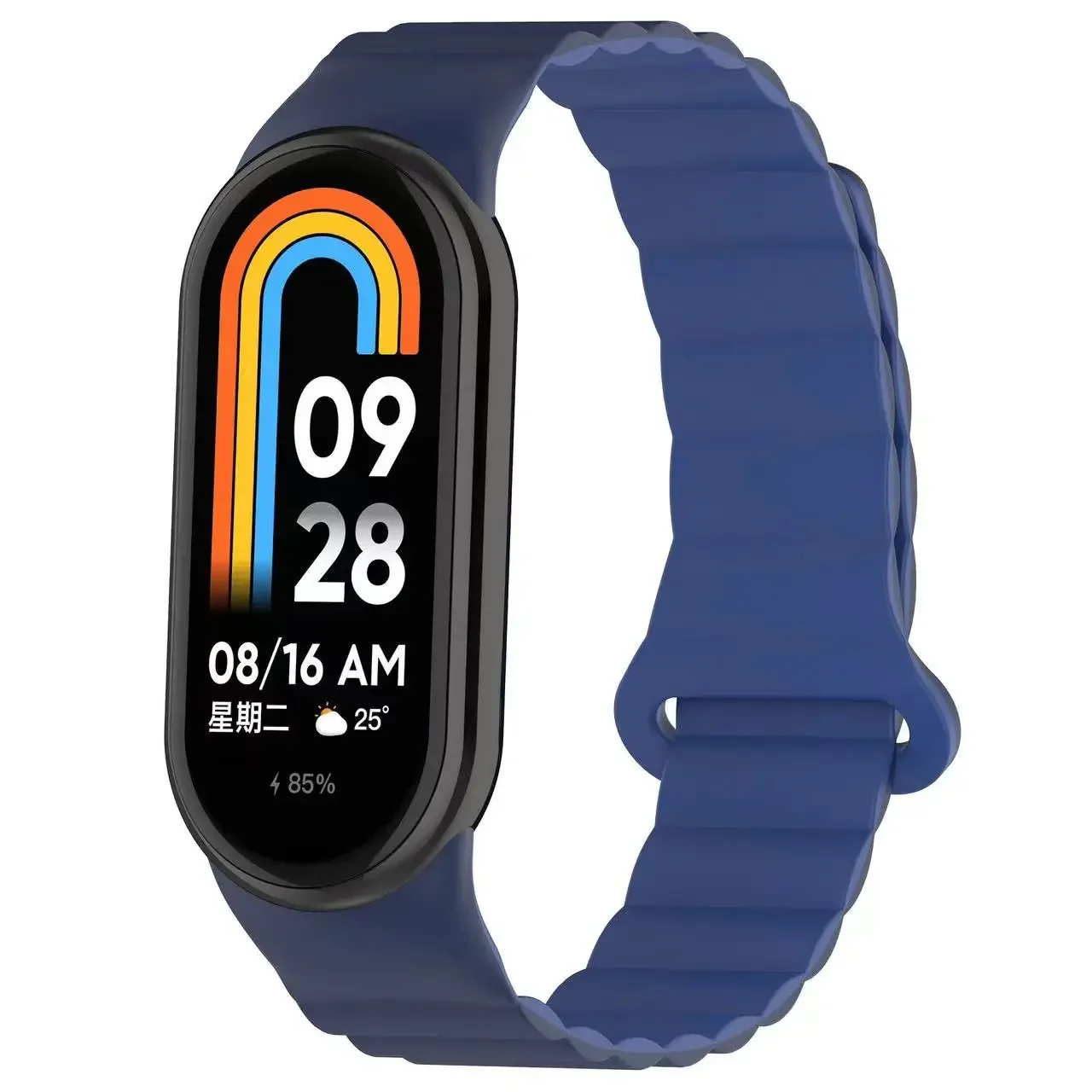 Magnetic Loop Silicone Strap - Comfortable Durable Double Color Bracelet Accessory