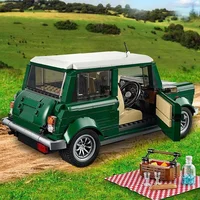 New children's camping party creative classic Cooper car 10242 model building blocks DIY educational toys children's Christmas b 3