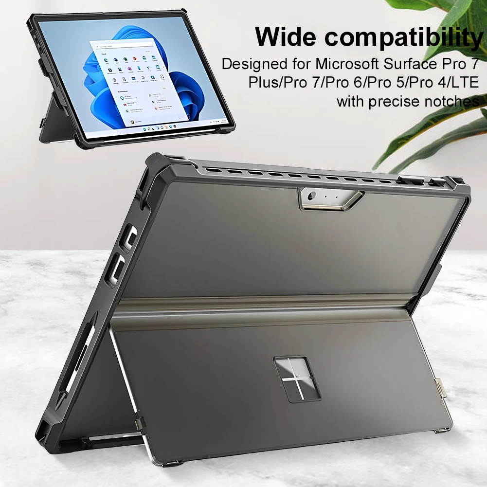 TPU Case for Microsoft Surface Pro 6/Pro 5/Pro 4 for Microsoft Surface Pro 7 Plus/Pro 7 Compatible with Type Cover Keyboard