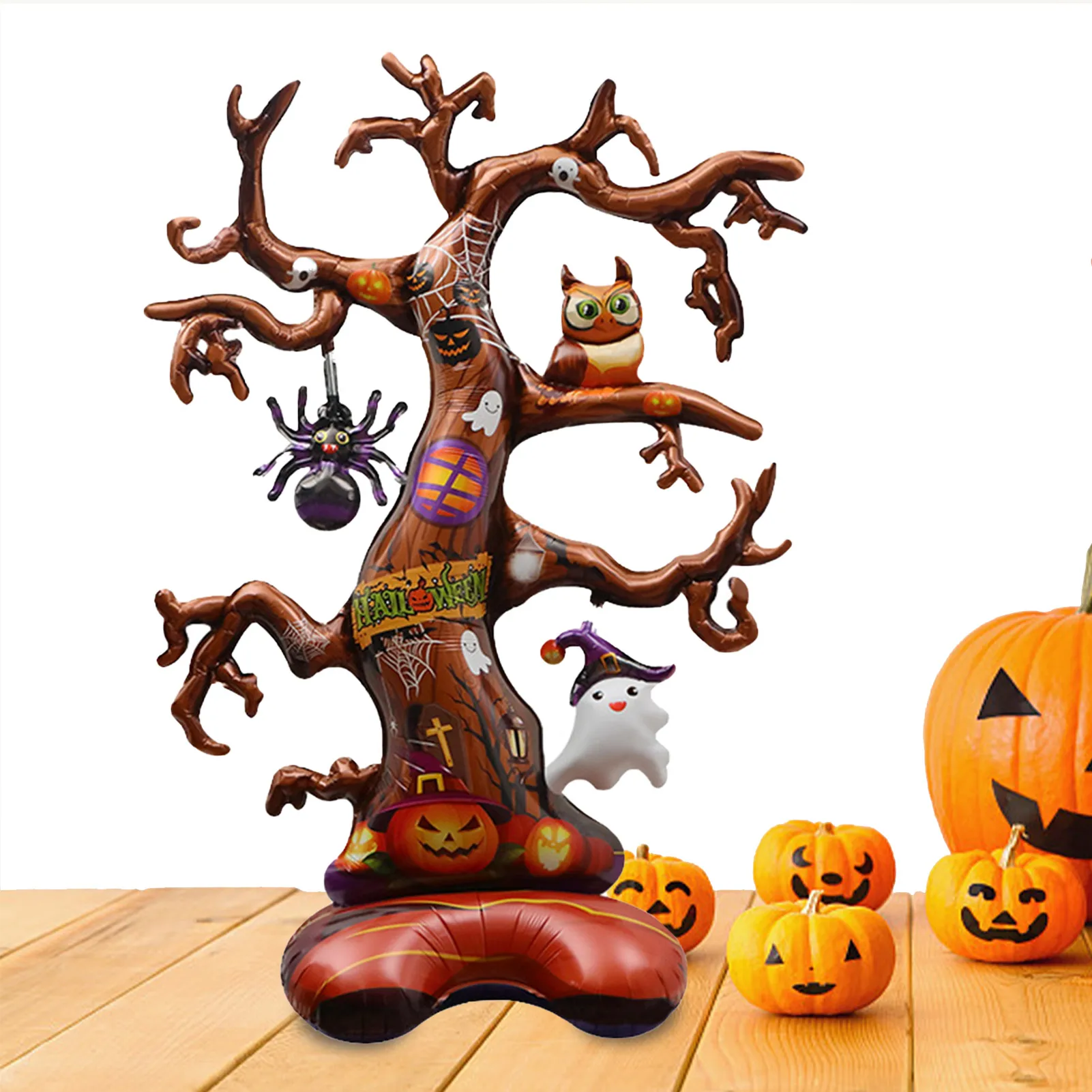 Halloween Pumpkin Ghost Tree Balloons Halloween Decorations Mummy Foil