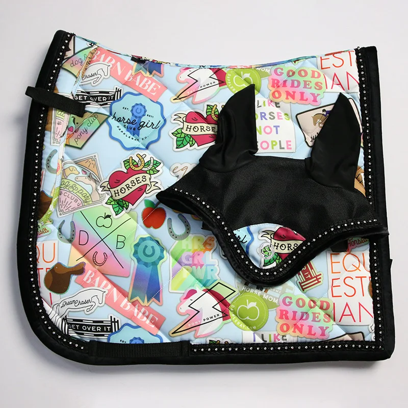 TF Horse Harness Equestrian Sweat Pad Dance Horse Sweat Cushion Cushion Shock Absorption Thickened Cute Earmuffs