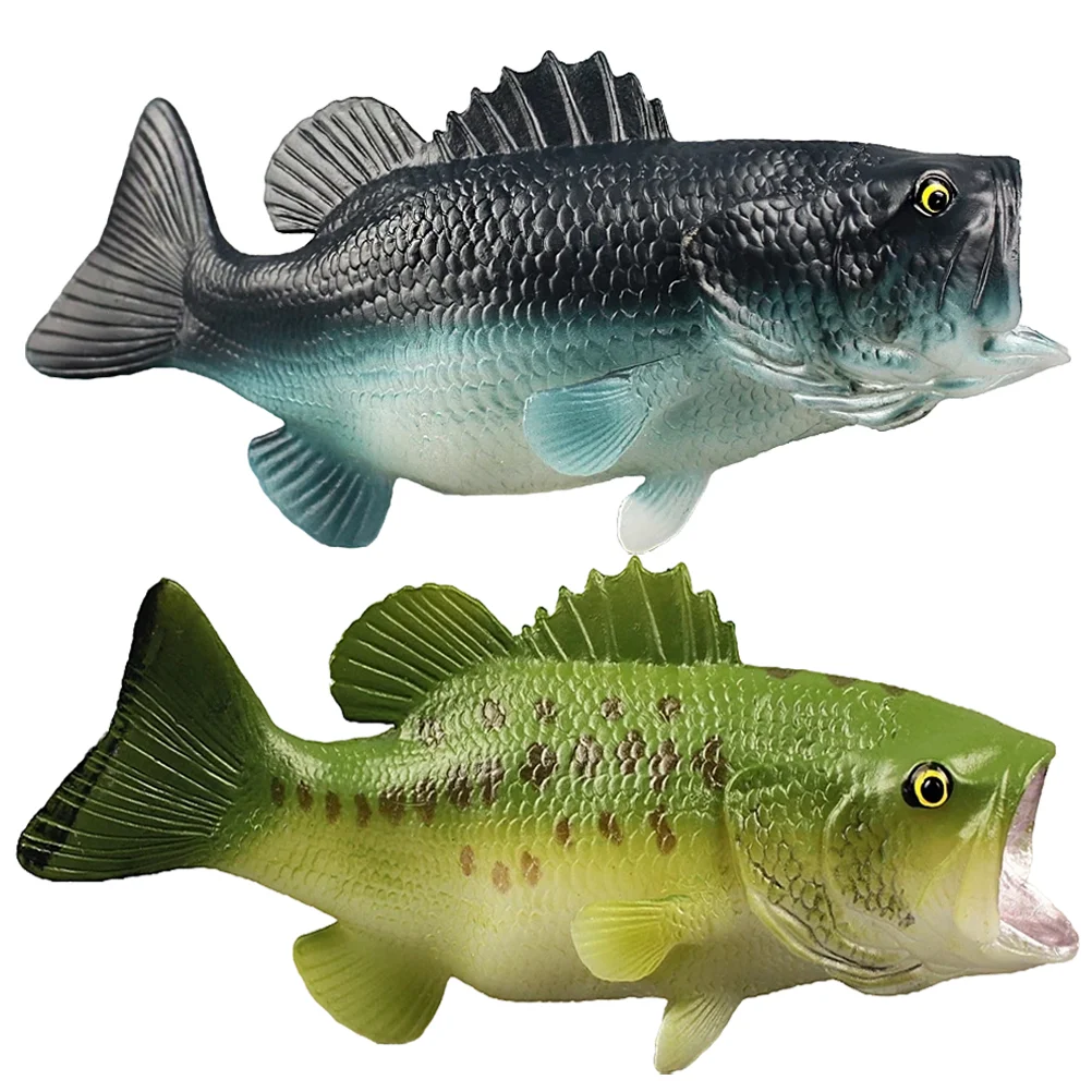 

2 Pcs Number Artificial Fish Child Boys Toys Household Decor Plastic Statues and Sculptures