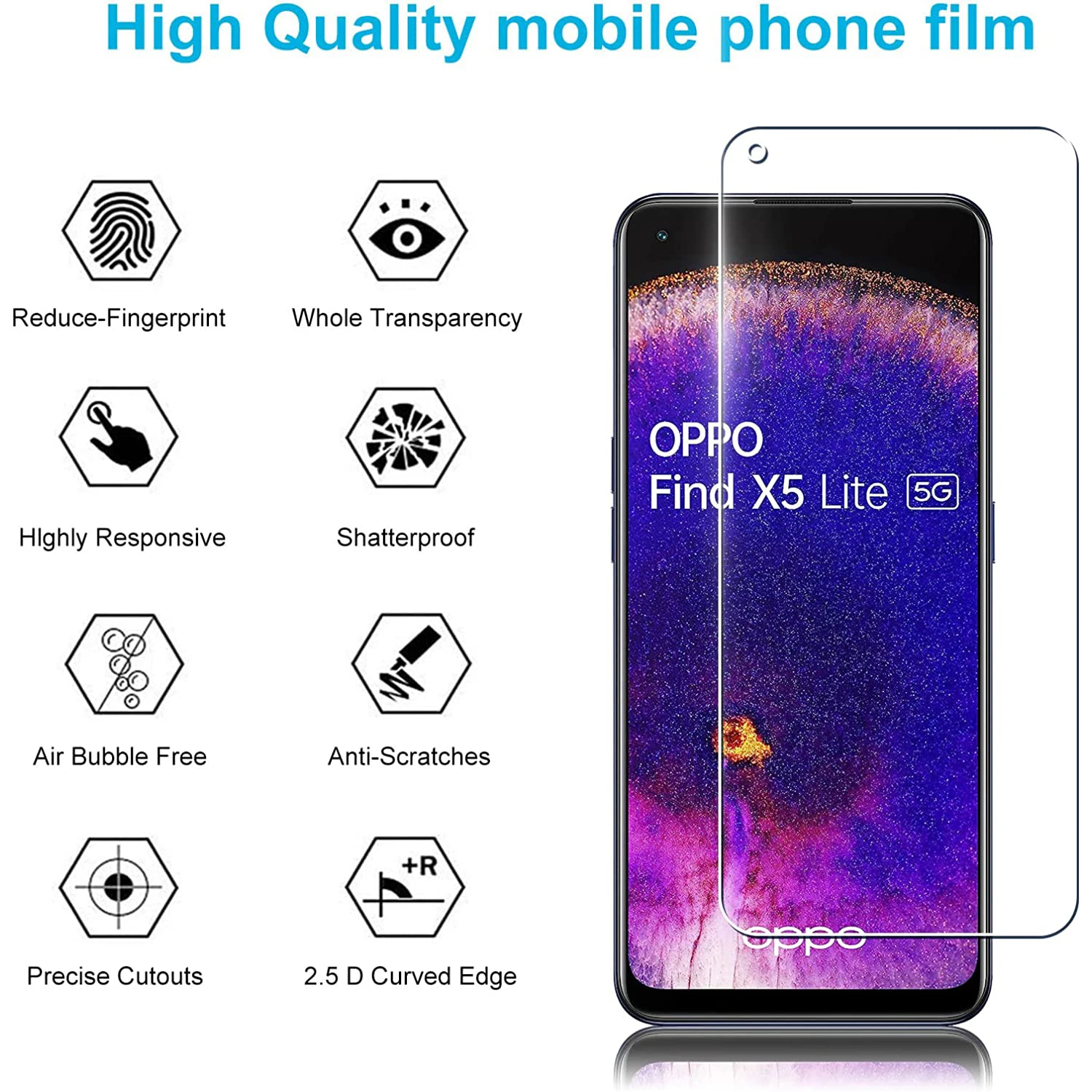 Premium HD Tempered Glass Screen Protector, 2/4-Piece Set