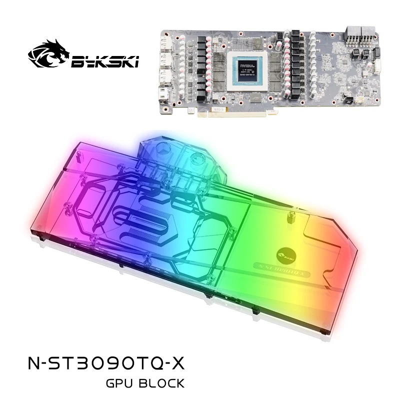 Bykski N ST3090TQ X Water Block use for Zotac RTX 3080 10G6X OC GPU
