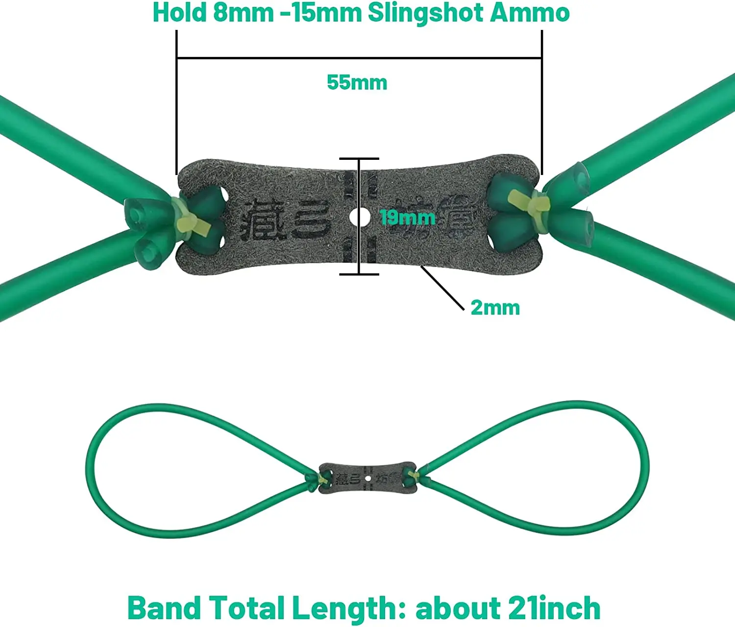 5Pcs Slingshot Replacement Bands Tubular Elastic Rubber Slingshot Band for Hunting Catapults