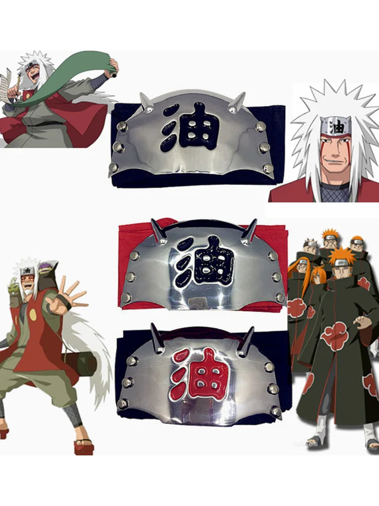 Naruto Shippuden Cos Costume Hidden Leaf Village Ero-Sennin Jiraiya Head Band 