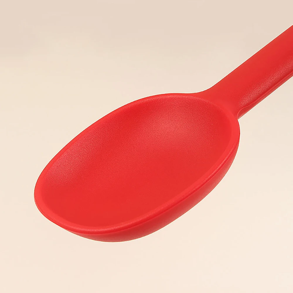 Silicone Salad Stirring Spoon Heat Resistant Shallow Mouthed Soup Spoon non Stick Pot Kitchen Baking Tool 1PC