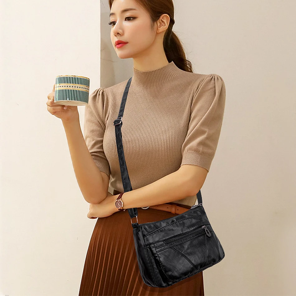 Soft Leather Women Bags Trends Shoulder Bag Luxury Designer Handbag Purses for Female Classic Crossbody Sac crossbody bag women shoulder bag