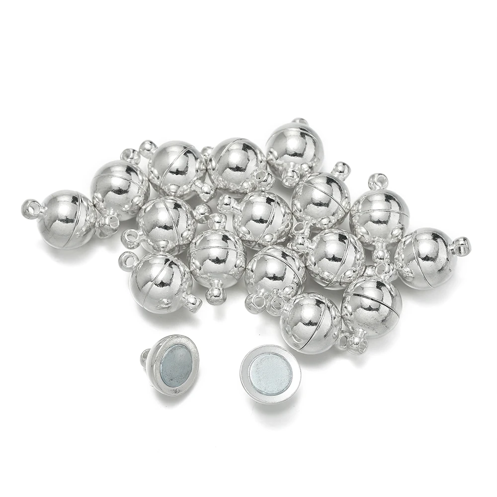 10 Paare/los 6/8/10mm Runde Magnetische Anschlüsse Verschlüsse Magnet Charms End Kappe für DIY Schmuck Machen paar Armband Halskette – Detail 6