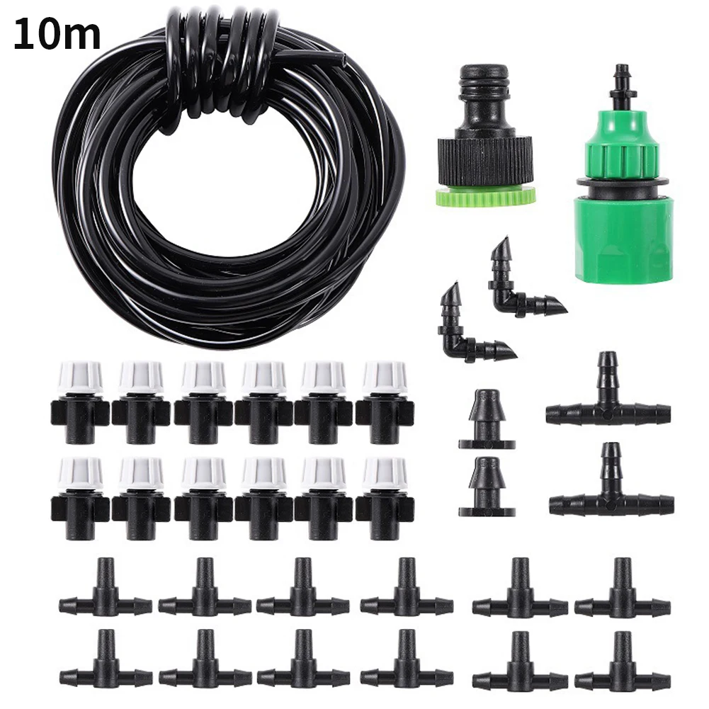 10/20M Lawn Misting Irrigation Kit Portable Garden Hose Drip Irrigation Kit Water-saving Gardening Tools for Garden Greenhouses