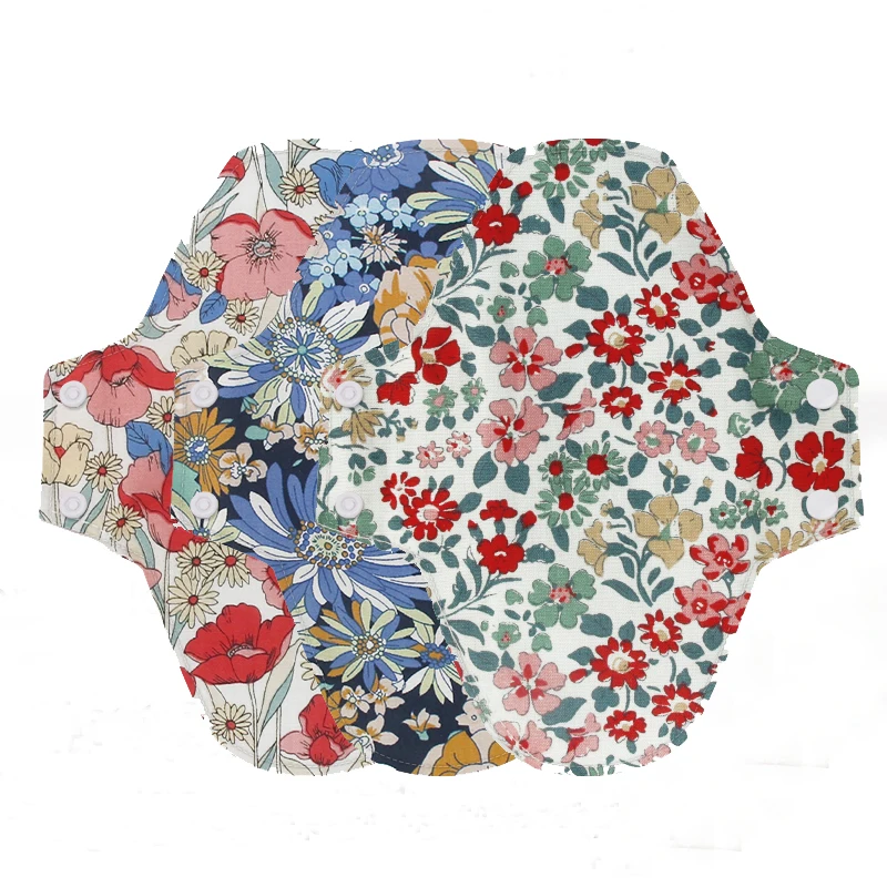 AIO 2Pcs22*28cm Washable Organic Sanitary Pads Reusable Menstrual Panty Graphene Liner Waterproof Mom Incontinence Cloth Napkins