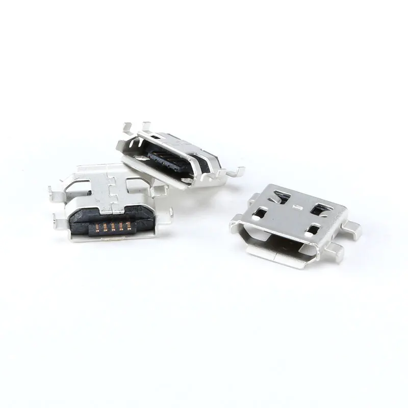 10-Pack Micro USB 5-Pin Female Socket - Type B Port SMD DIP Connector Plug
