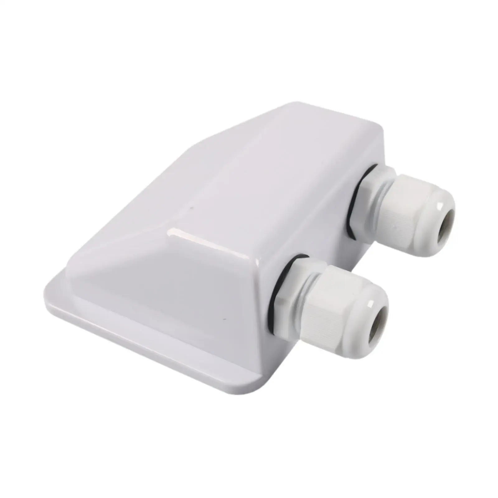 Double Cable Entry Gland Housing IP68 Waterproof White ABS Mount for Solar Panel Cable in Caravan Boat RV Double Cable Entry Gland Housing IP68 Waterproof White ABS Mount for Solar Panel Cable in Caravan Boat RV