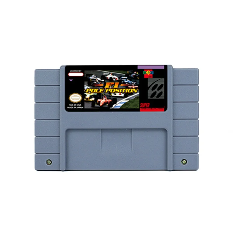 F1 Pole Position Rpg Game Per Snes 16 Bit Retro Cart Regalo Per Bambini