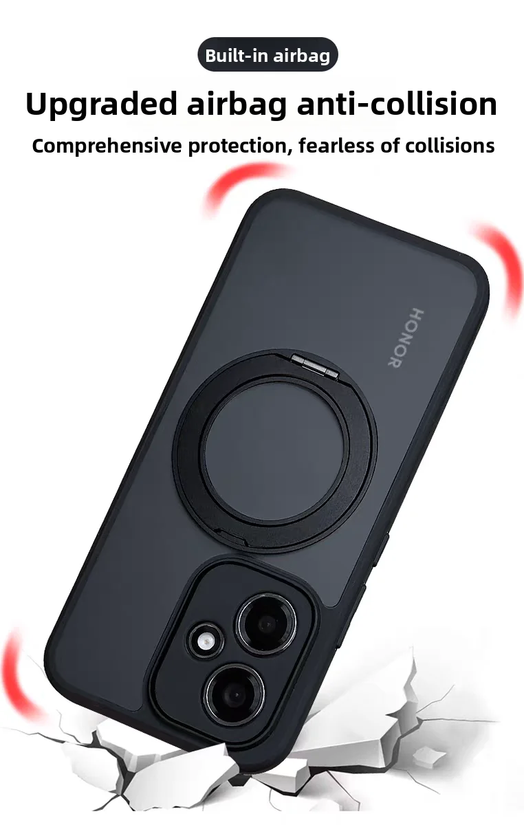 Huawei Honor Protective Case with Magnetic Ring Stand - Hard Back Cover