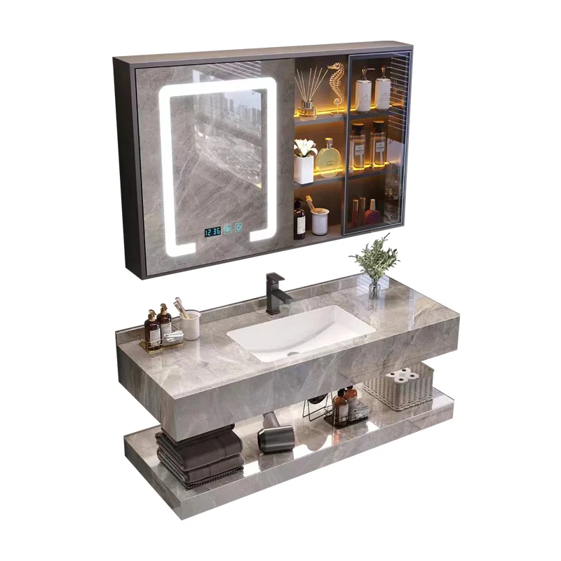 

Modern Minimalist Italian Gray Stone Plate Seamless Spliging Stone Plate Ceramic Seamless Spliging