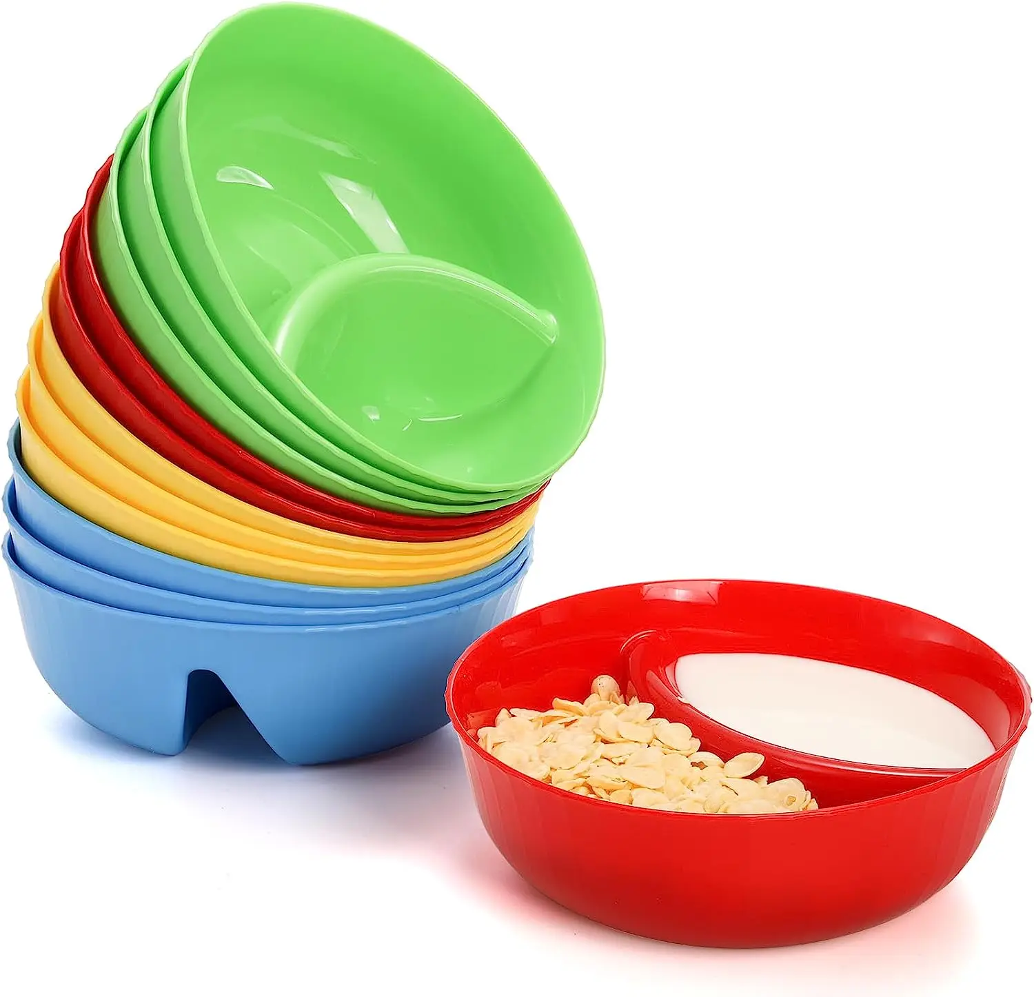 TOPOINT Soggy Cereal Bowl - Bpa-Free Divided Bowls For Kids And Adults