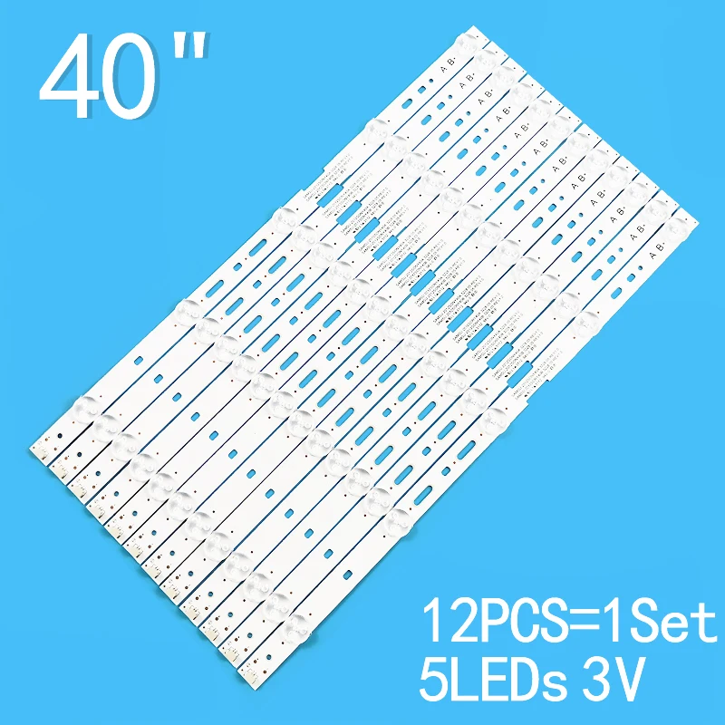 New 12PCS/lot 5LEDs 3V 385mm For 40