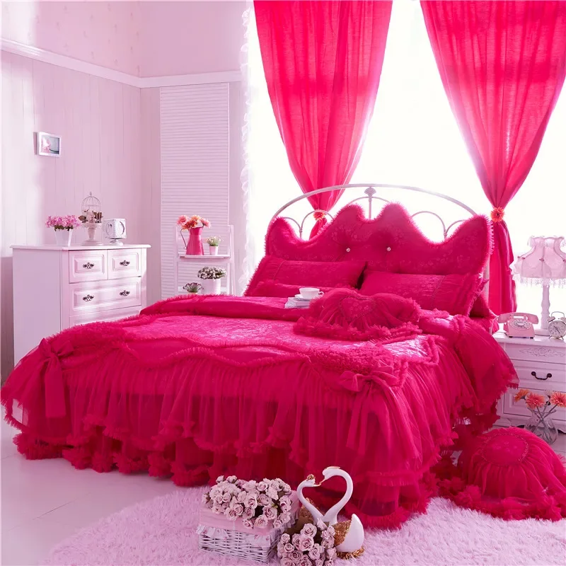 

2017 Egypt cotton satin luxury Jacquard Bedding Set Twin Queen King size 3/4/7Pcs Duvet cover set Bedskirt Pillowcases bed linen