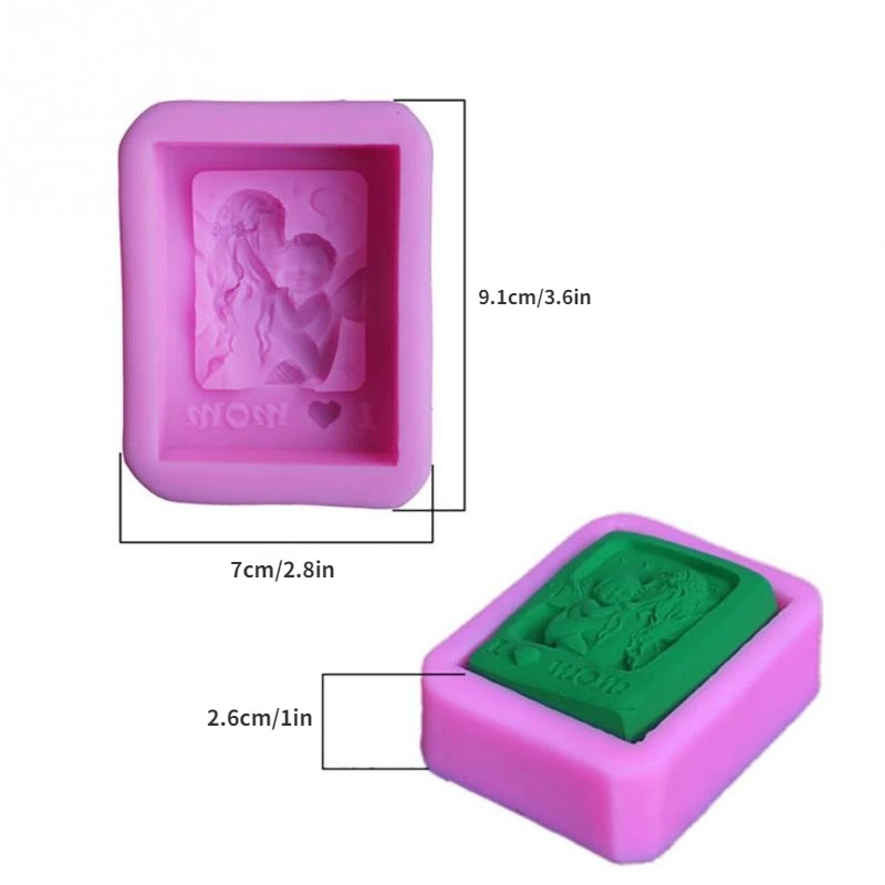 Silicone Mold Baking Mold Soap Molds Mother Holding Baby Silicone Soap Mold