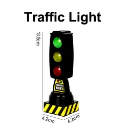 Wooden Train Track Racing Set with Accessories (Traffic light)