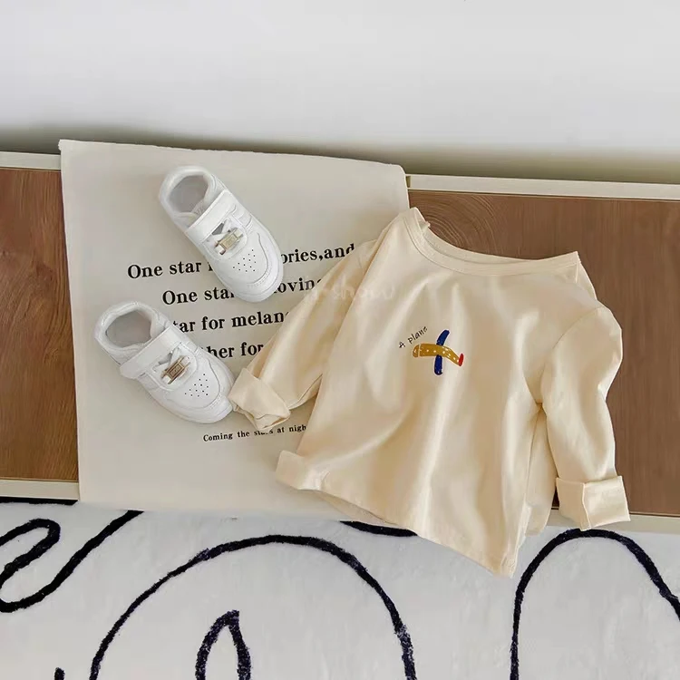 Fashion Boutique Children's Wear Tops Long Sleeve Tees Printed Baby Boys O-neck Pullover Blouse Kids Clothing Autumn Base Shirt 4