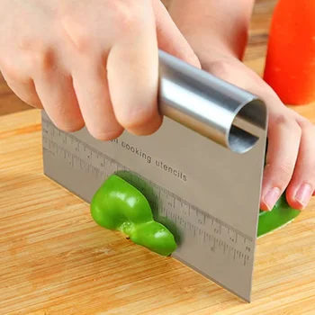 1PCS Stainless Steel Cake Scraper Dough Pastry Cutter DIY Baking Bread Separator Pizza Cutter Kitchen Measuring Cake Spatulas 1
